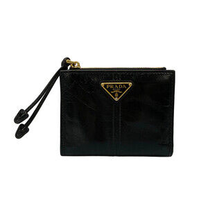 Prada Black Leather Bifold Wallet #320284P83B